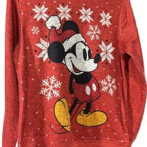 Red Mickey Mouse Holiday Sweater